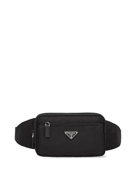 prada logo plaque belt bag|Prada emblem shoulder bag.